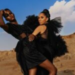 fashion shoot desert black